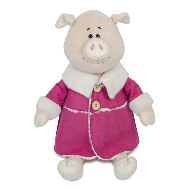 Мягкая игрушка Maxi Toys Свинка Глаша в Дубленке 22 см