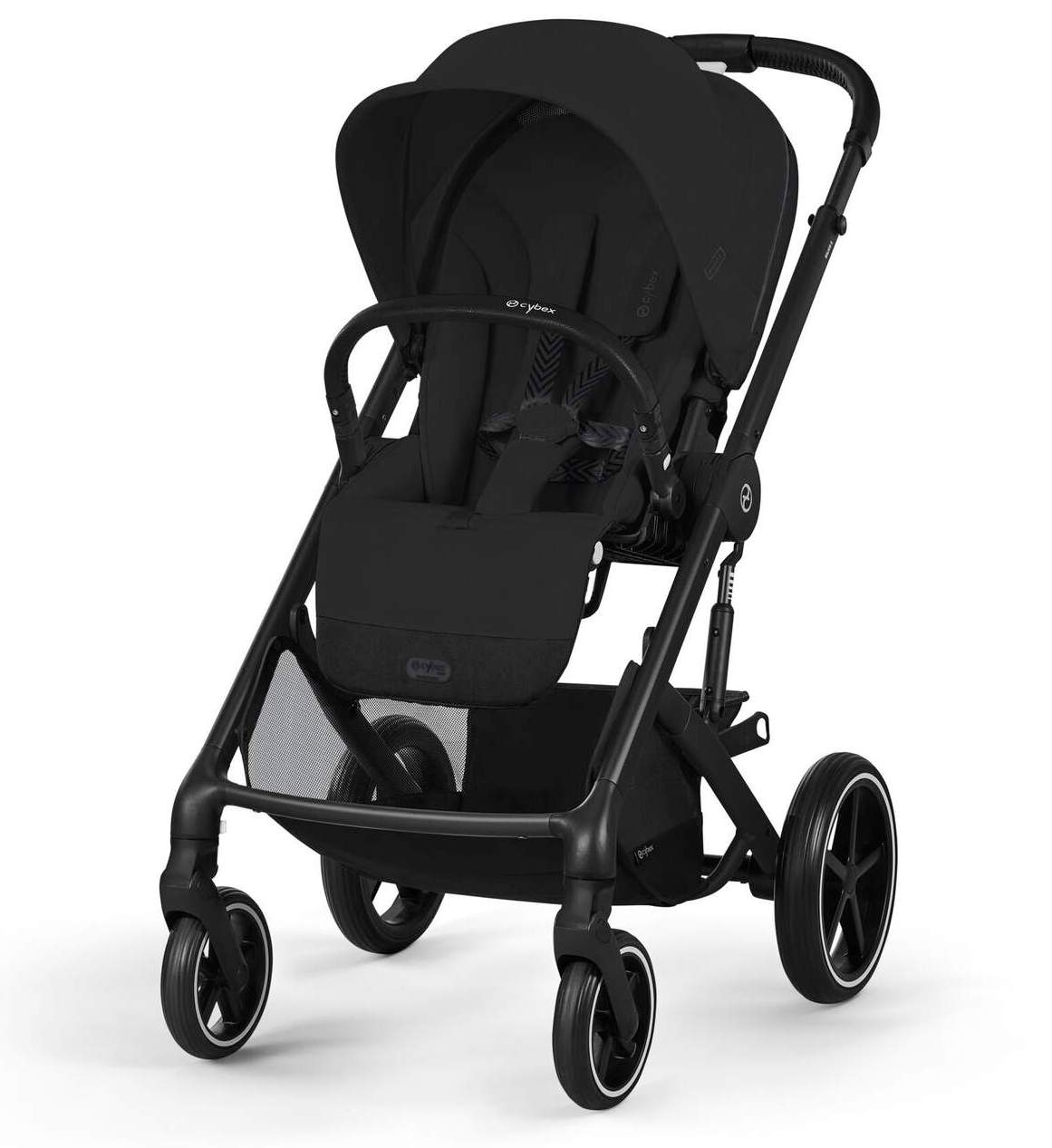 Прогулочная коляска Cybex Balios S Lux BLK Moon Black с дождевиком
