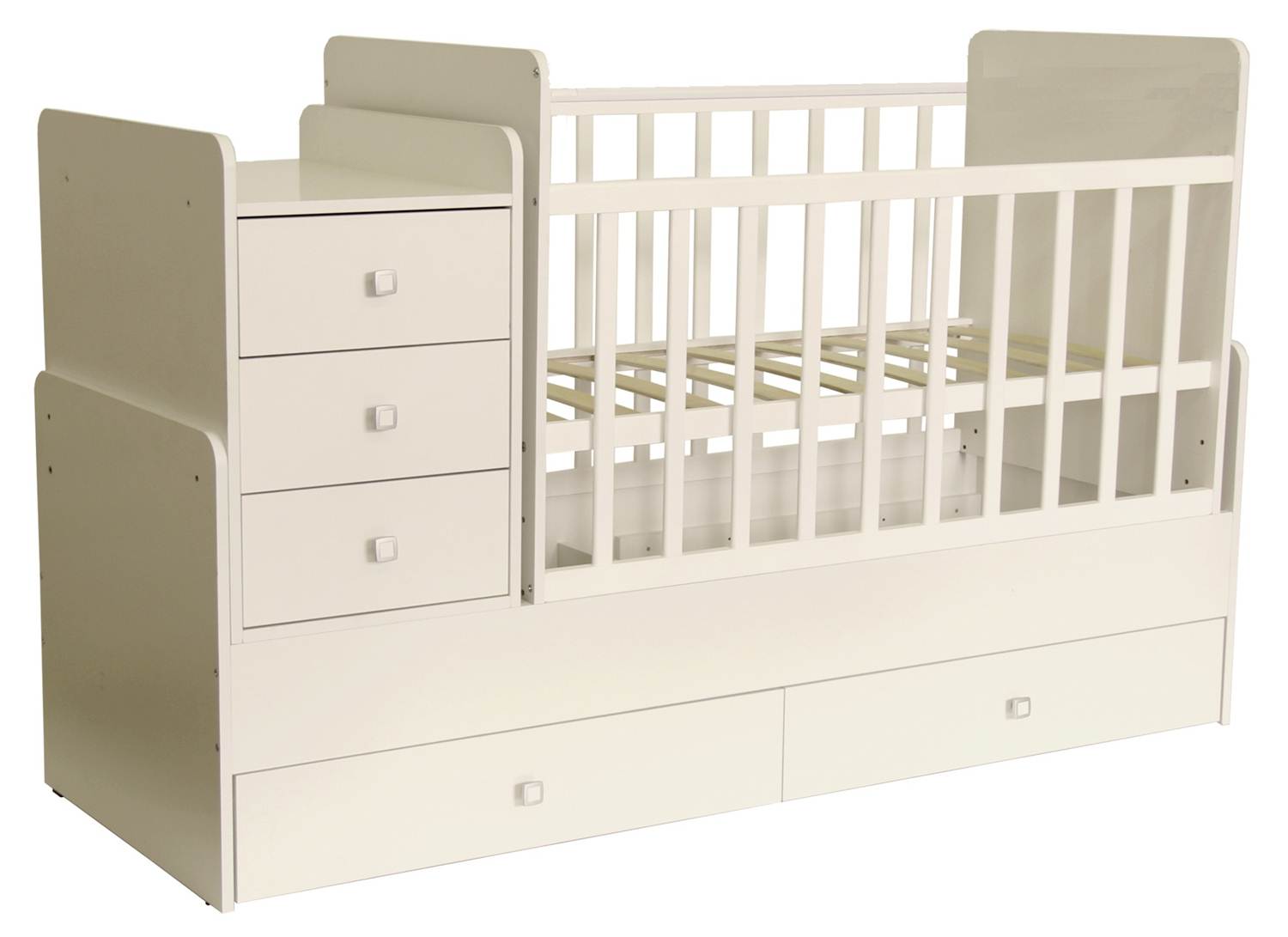 Детская кроватка Polini Simple 1100 Слоновая кость
