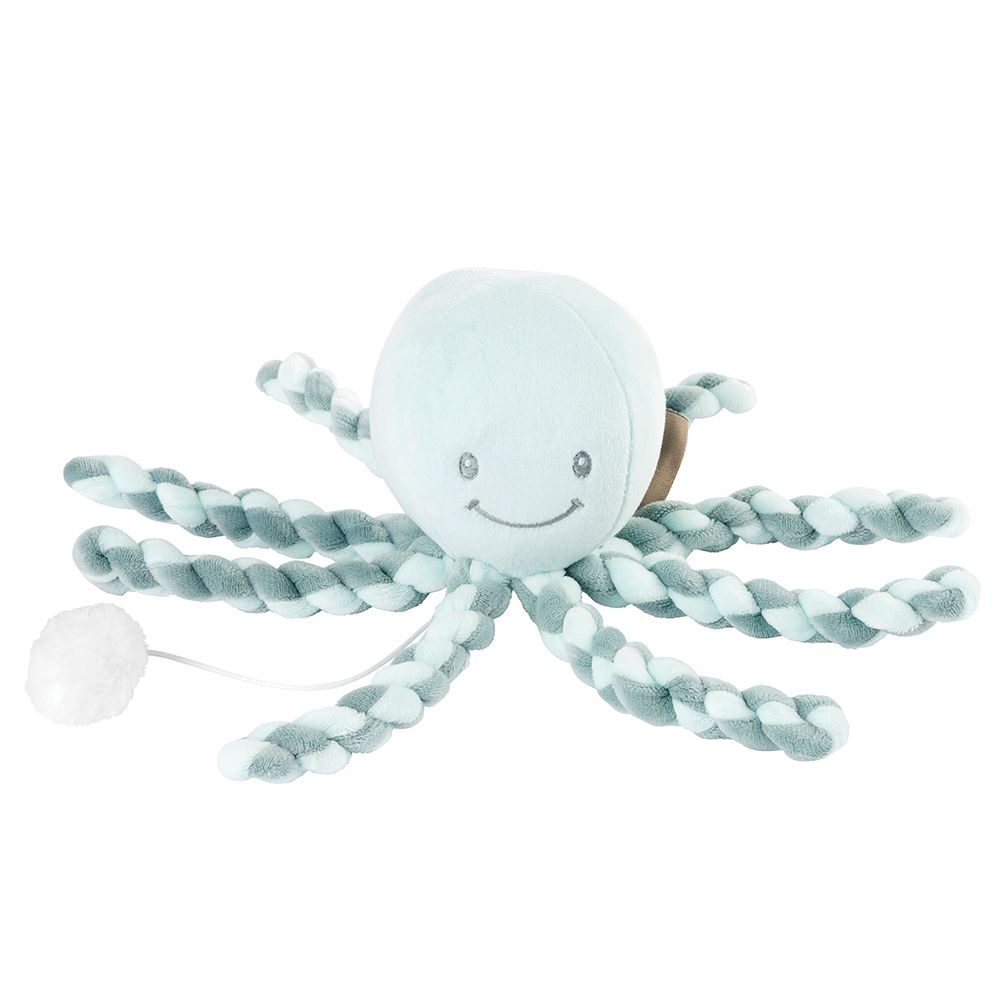Мягкая музыкальная игрушка Nattou Soft Toy Lapidou Octopus Coppergreen/Mint