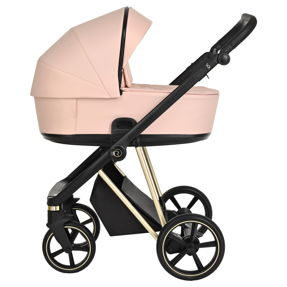 Коляска 2 в 1 Roan Sol Lux Candy/Gold/руч.Черный