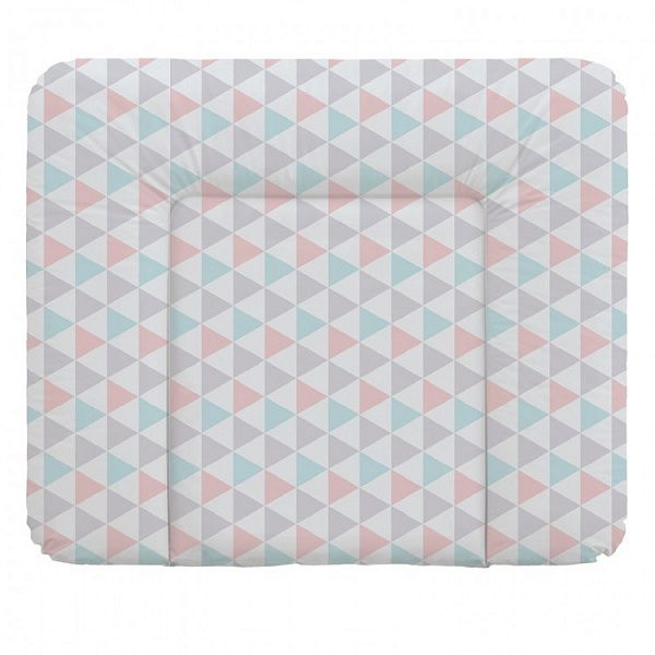 Пеленальный матрас мягкий Ceba Baby 70х85 Triangle Turquoise/Orange