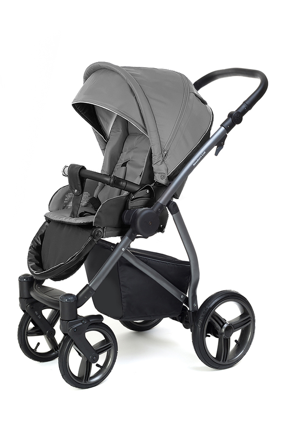 Прогулочная коляска Esspero Newborn Lux Alu (шасси Graphite) Grey