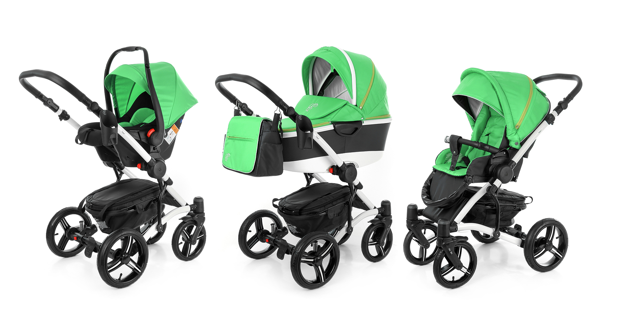 Коляска 3 в 1 Esspero Tour Alu (шасси White) Green