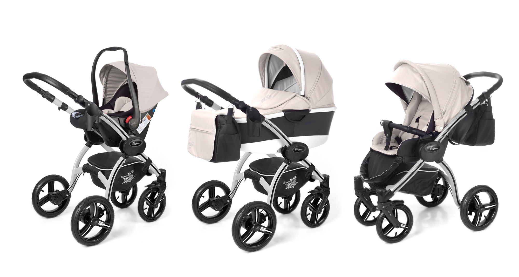 Коляска 3 в 1 Esspero I-Nova Alu (шасси Grey) Beige