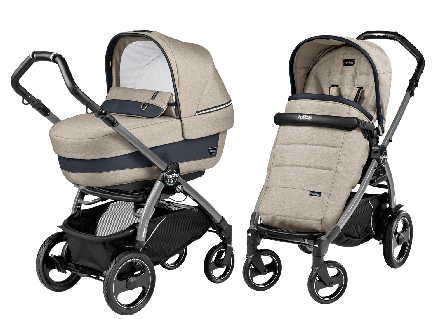 Коляска 2 в 1 Peg Perego Book 51 S Elite Combo Luxe Beige