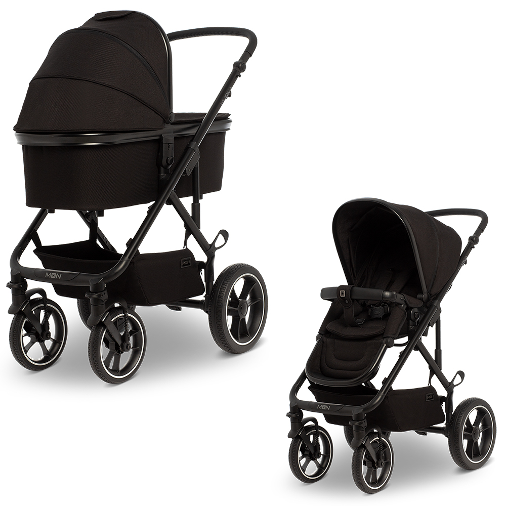 Коляска 2 в 1 Moon Nuova Black (201) 2020