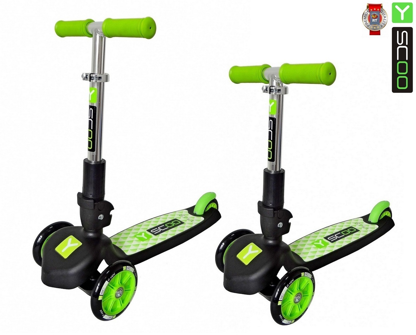 Самокат Y-SCOO RT TRIO 120 Green