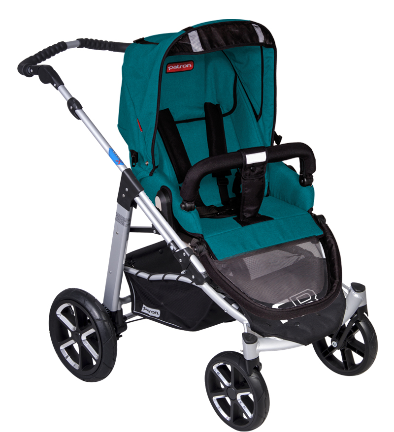 Коляска 3 в 1 Patron Fenix 4C-S (серебряная рама) spirit teal 655