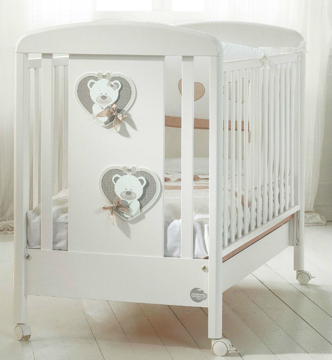 Детская кроватка Baby Expert Bon Bon Duetto белый/серо-бежевый