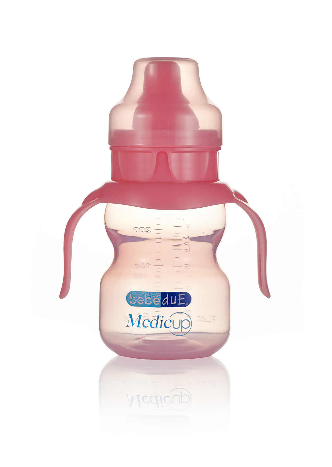 Чашка непроливайка Bebe Due Medic 220 мл. 0+ мес. Розовый