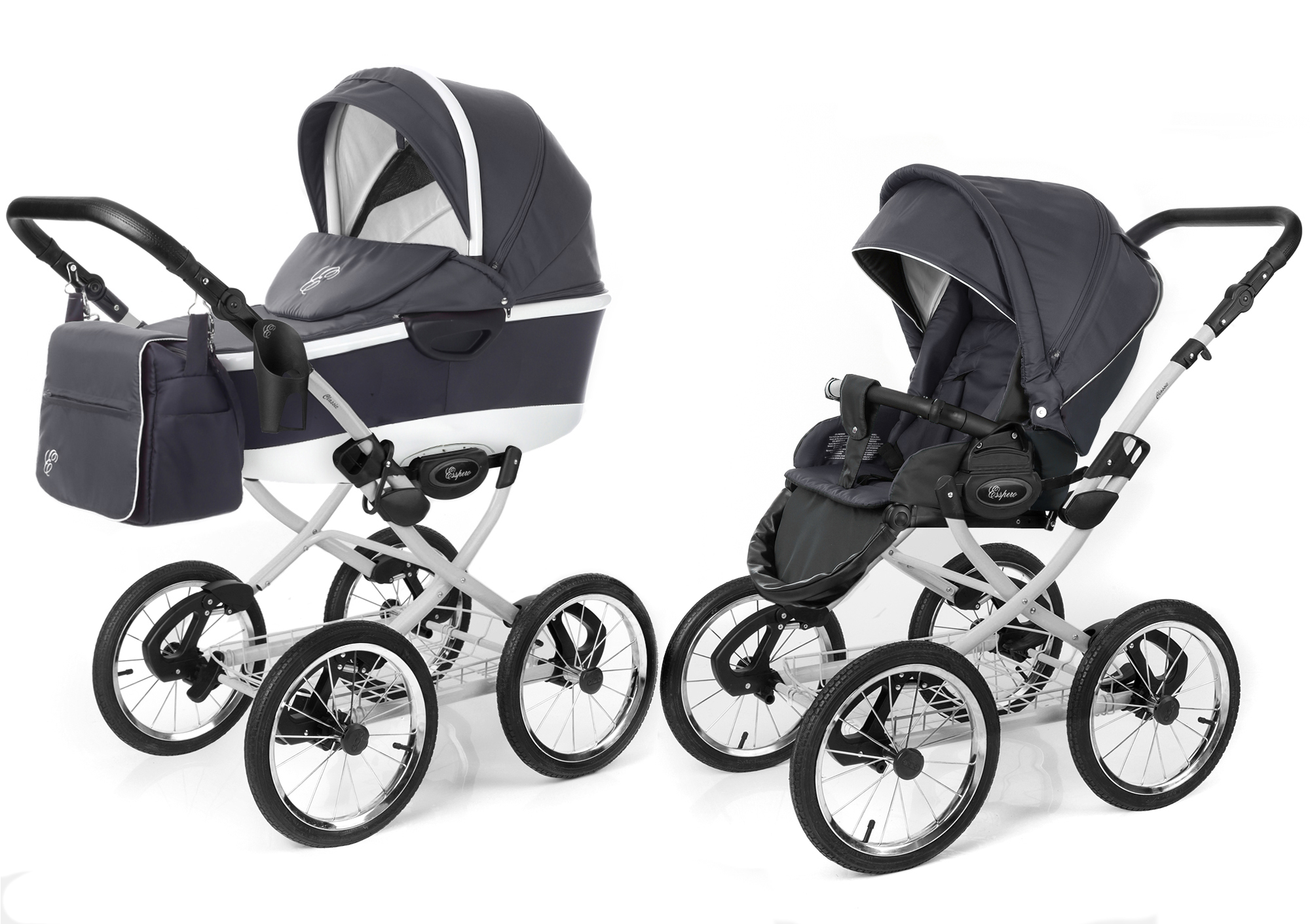 Коляска 2 в 1 Esspero Classic Alu (шасси Grey) Dark