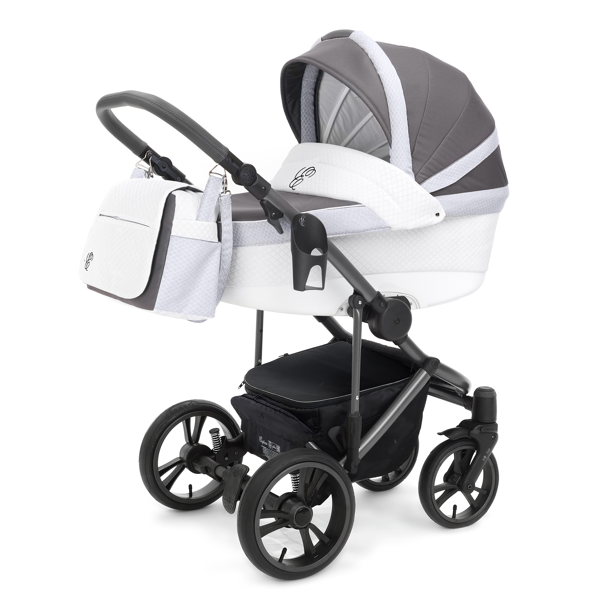 Коляска для новорожденных Esspero Grand Magic Pro (шасси Graphite) Royal Light Grey