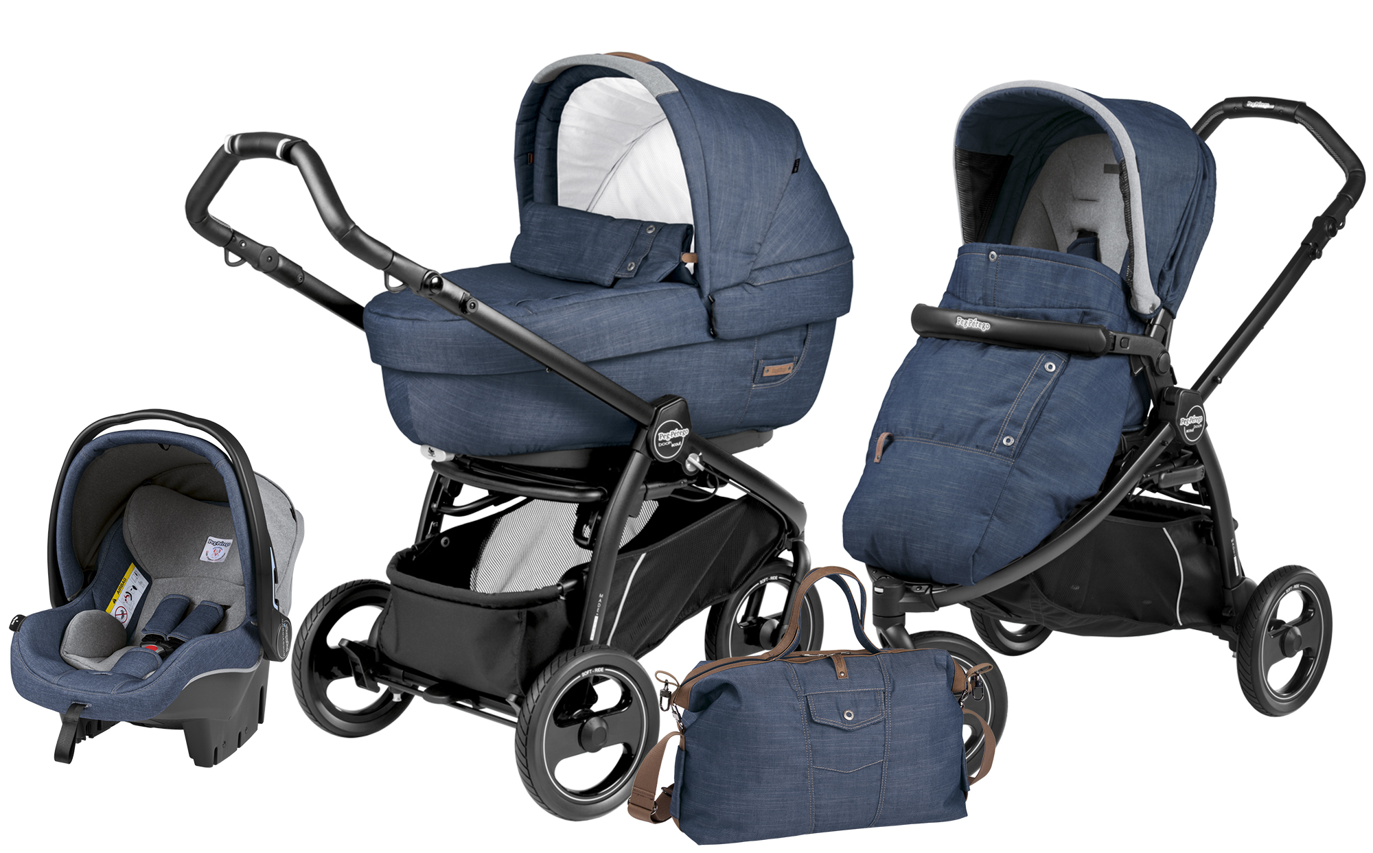 Коляска 3 в 1 Peg Perego Book Scout Elite Set Modular Urban Denim