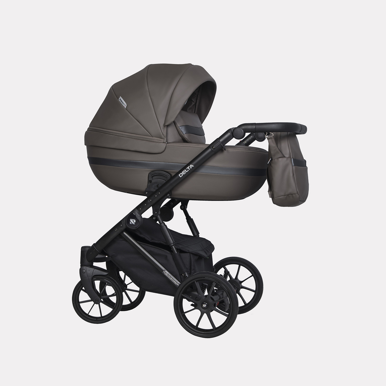 Коляска 3 в 1 RIKO BASIC DELTA ECCO 12 Mokka (темно-серый)