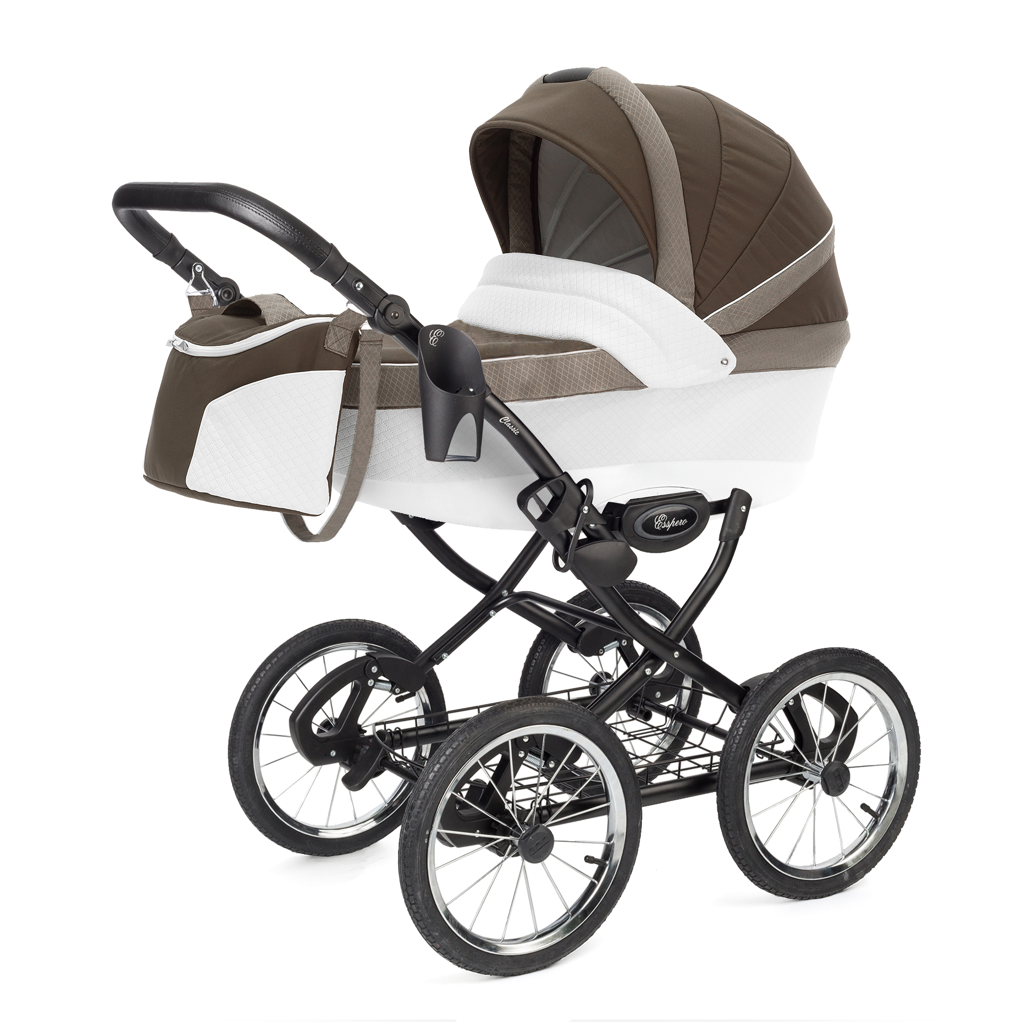 Коляска для новорожденных Esspero Grand Classic (шасси Black) Royal Brown