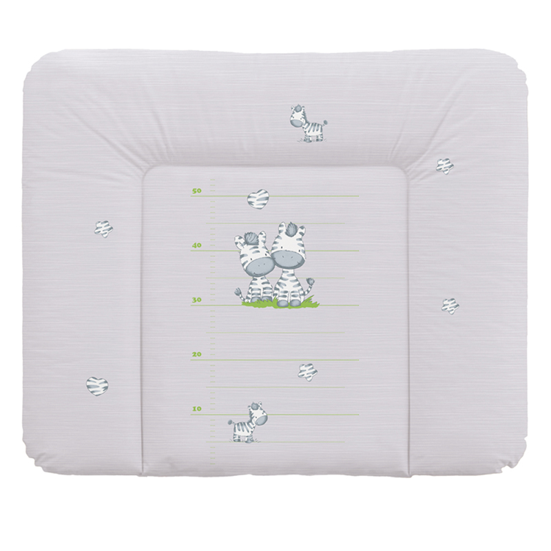 Пеленальный матрас мягкий Ceba Baby 70х85 Zebra Grey