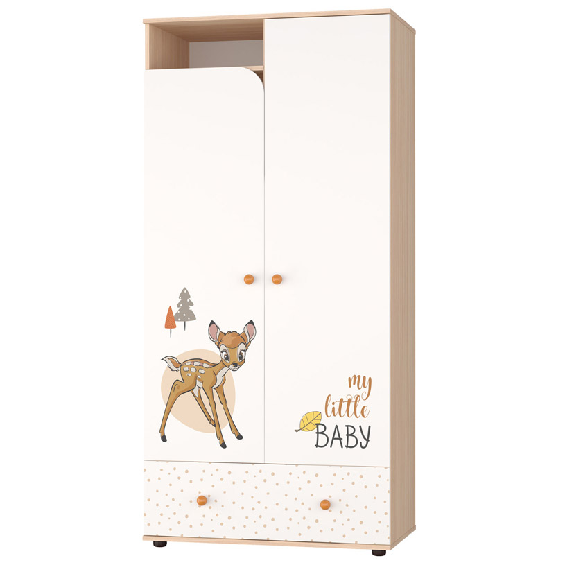 Шкаф двухсекционный Polini Disney baby Бэмби