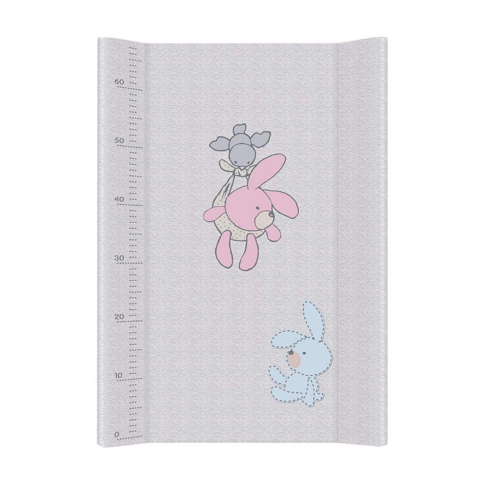 Пеленальный матрасик Ceba Baby Comfort 70 см без изголовья на кровать 120x60 см W-203 Bunnies grey