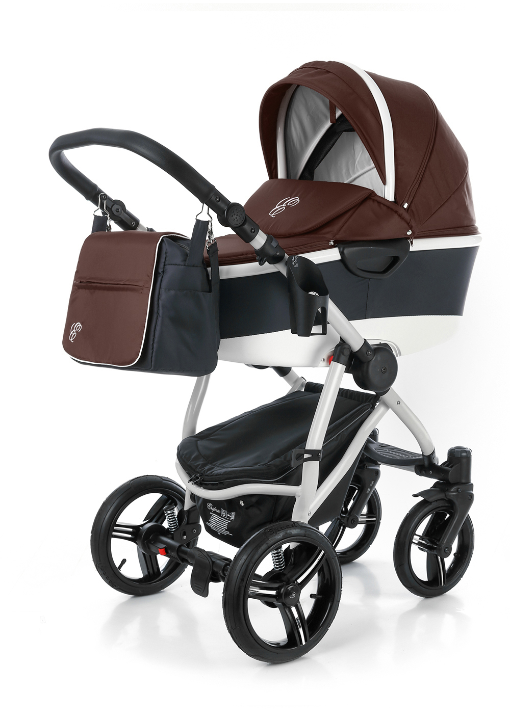 Коляска для новорожденных Esspero Newborn Lux Alu (шасси Grey) Brown
