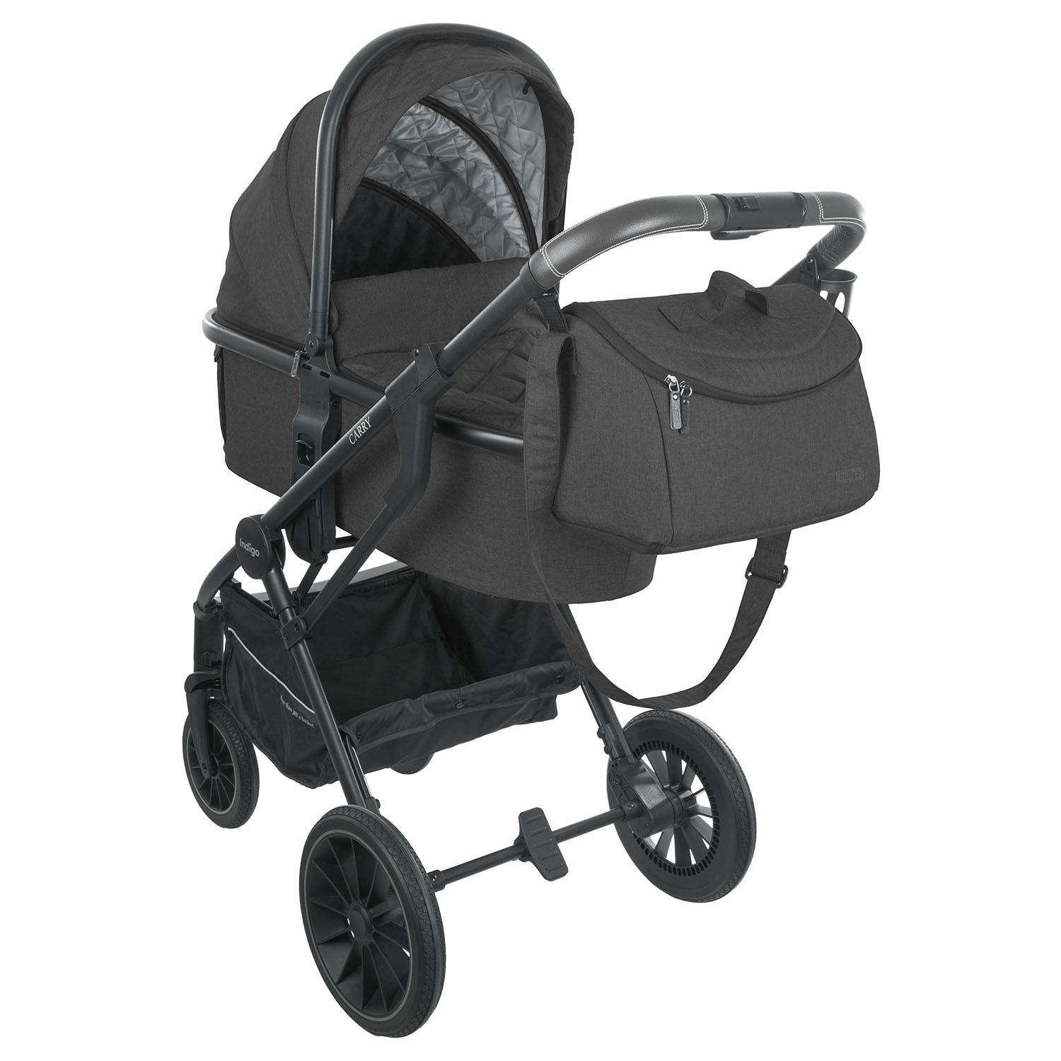 Коляска 3 в 1 INDIGO CARRY черный