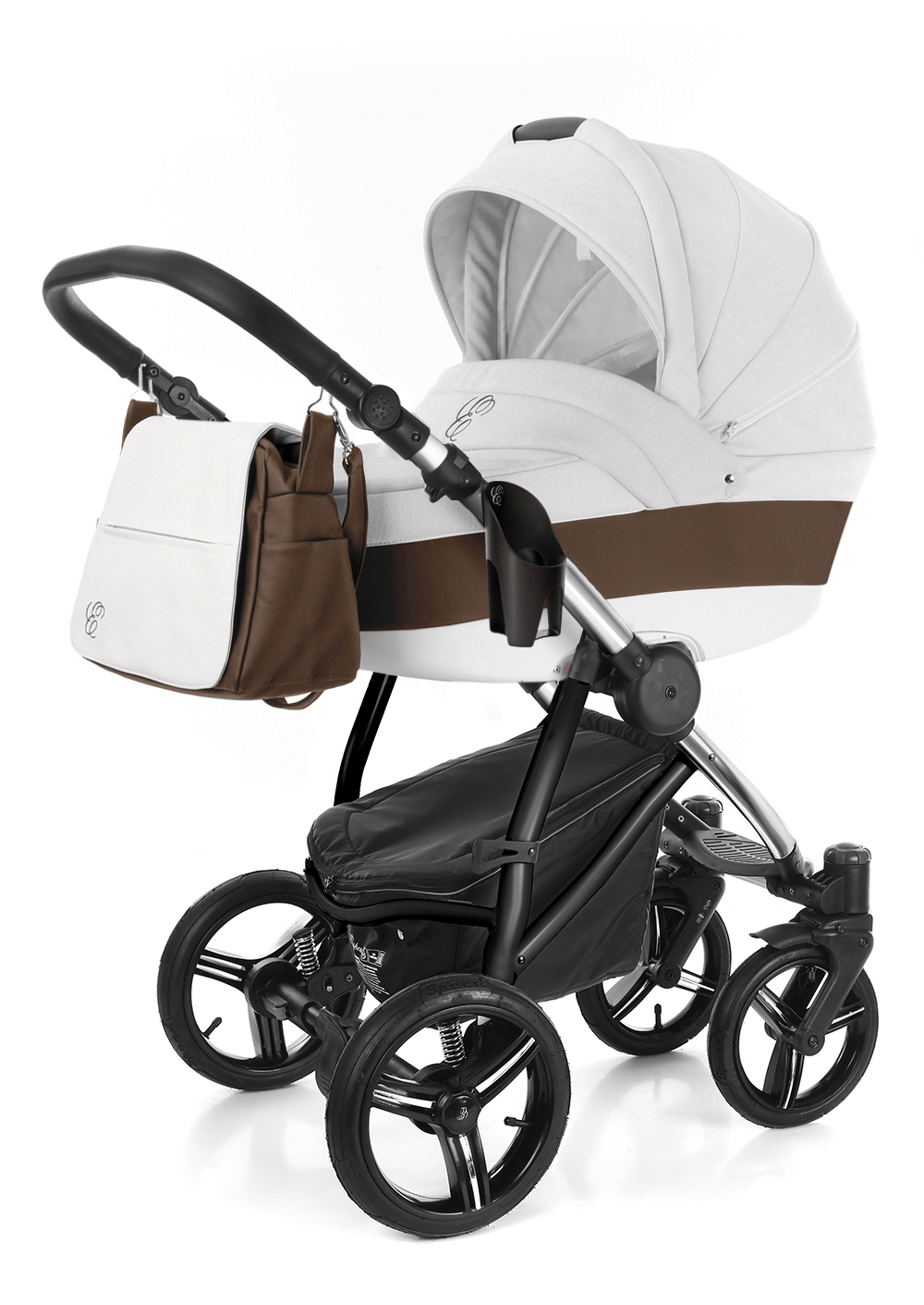 Коляска для новорожденных Esspero Grand Newborn Lux (шасси Chrome) Canella leatherette