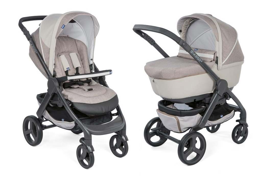 Коляска 2 в 1 Chicco Stylego Up Crossover Beige