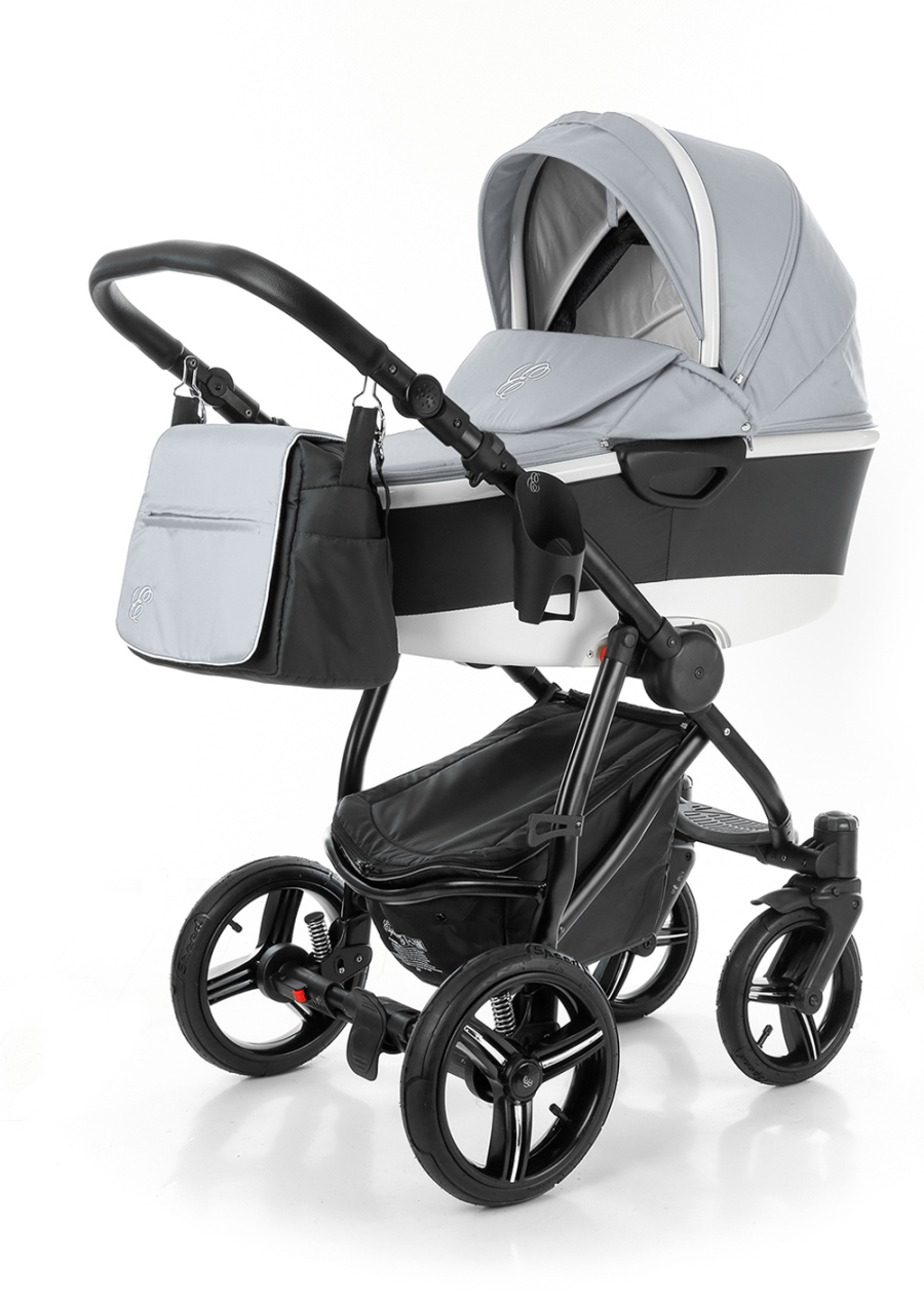Коляска для новорожденных Esspero Newborn Lux Alu (шасси Black) Silver