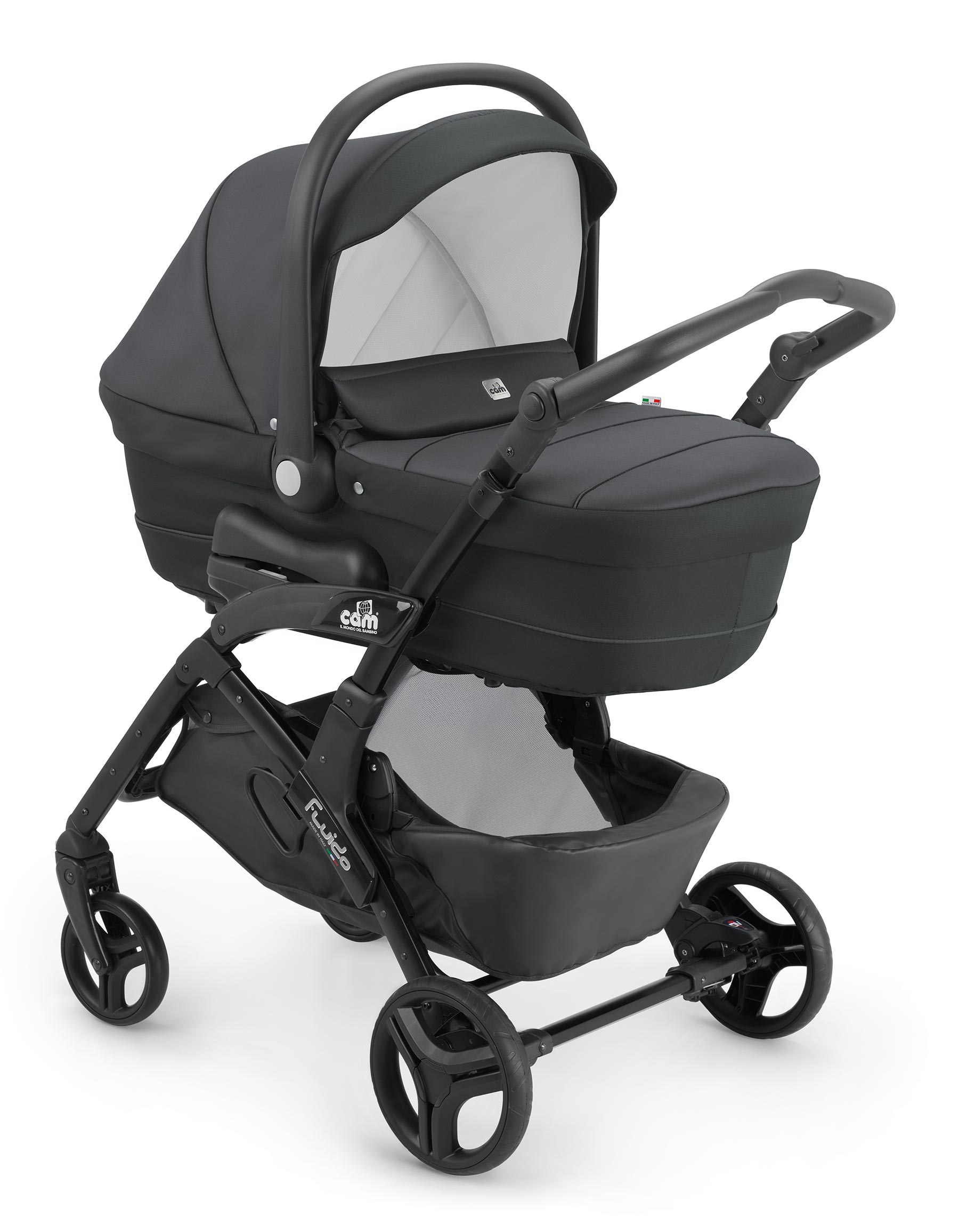 Коляска 3 в 1 Cam Fluido City Smart (шасси Black) 682