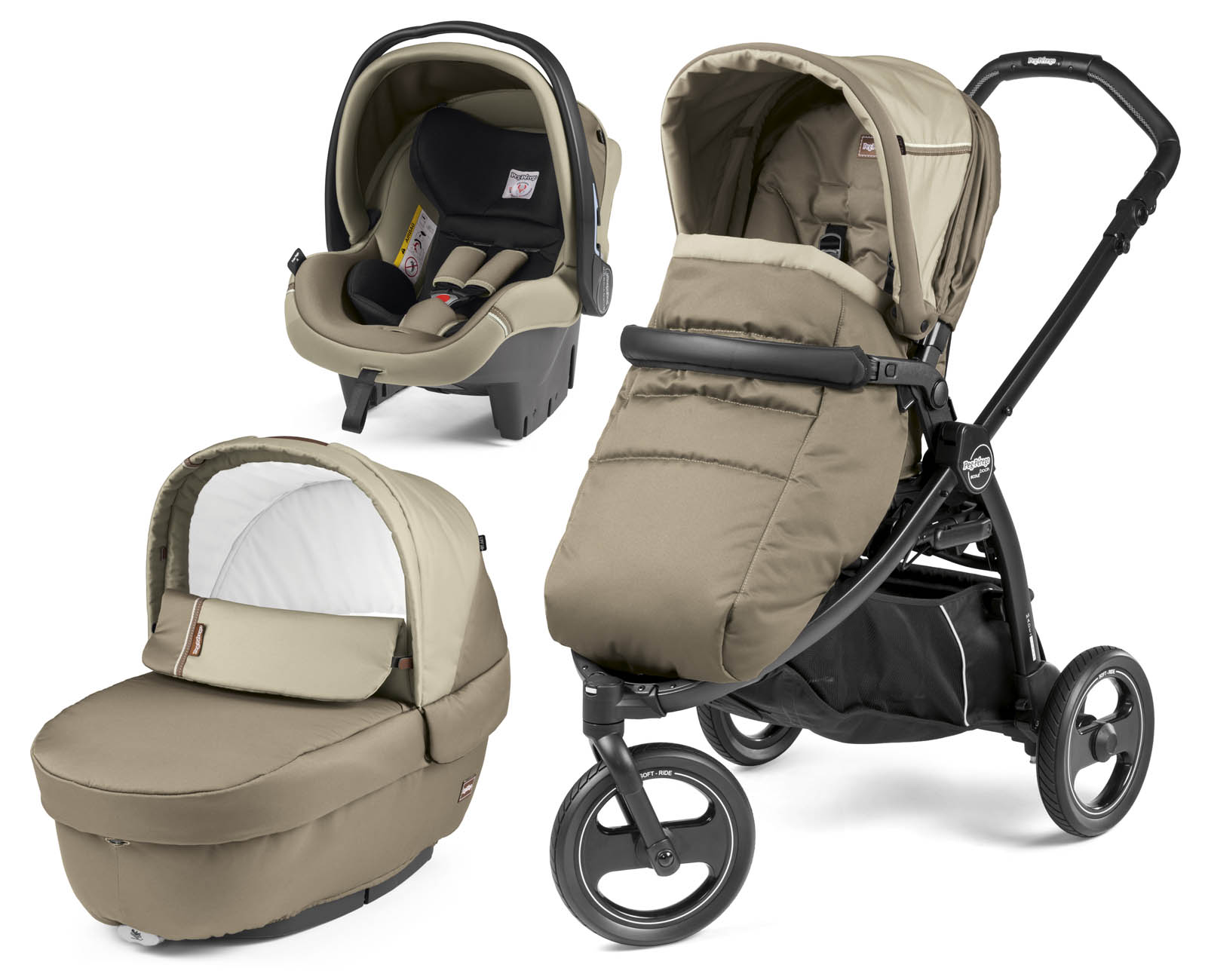 Коляска 3 в 1 Peg Perego Book Scout Elite Set Modular Class Beige