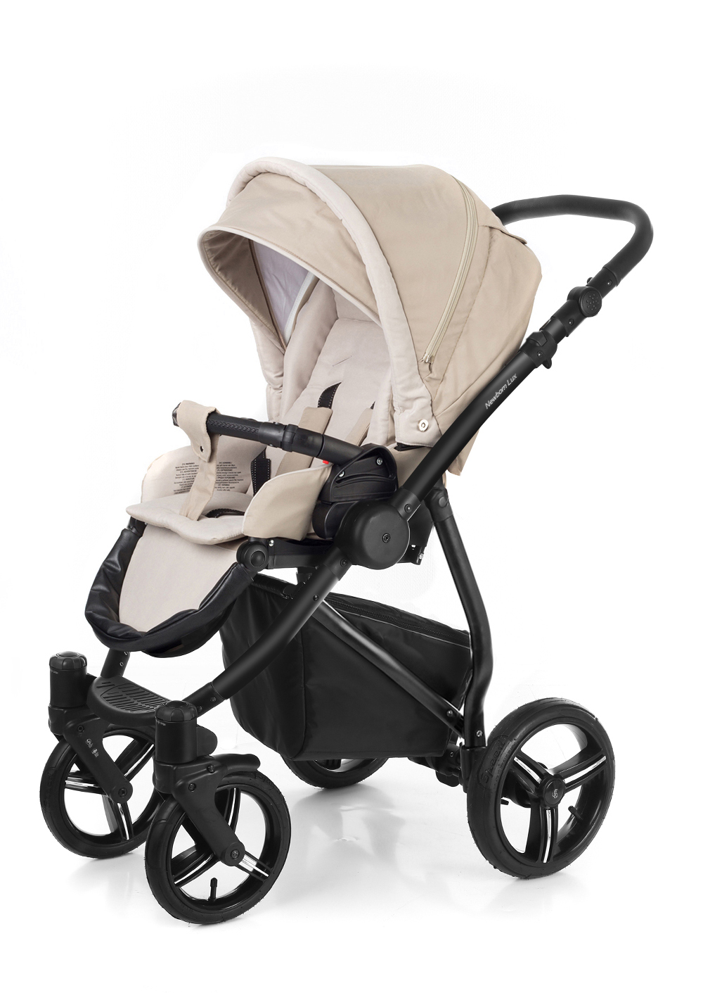 Прогулочная коляска Esspero Newborn Lux (шасси Black) Khakki Beige