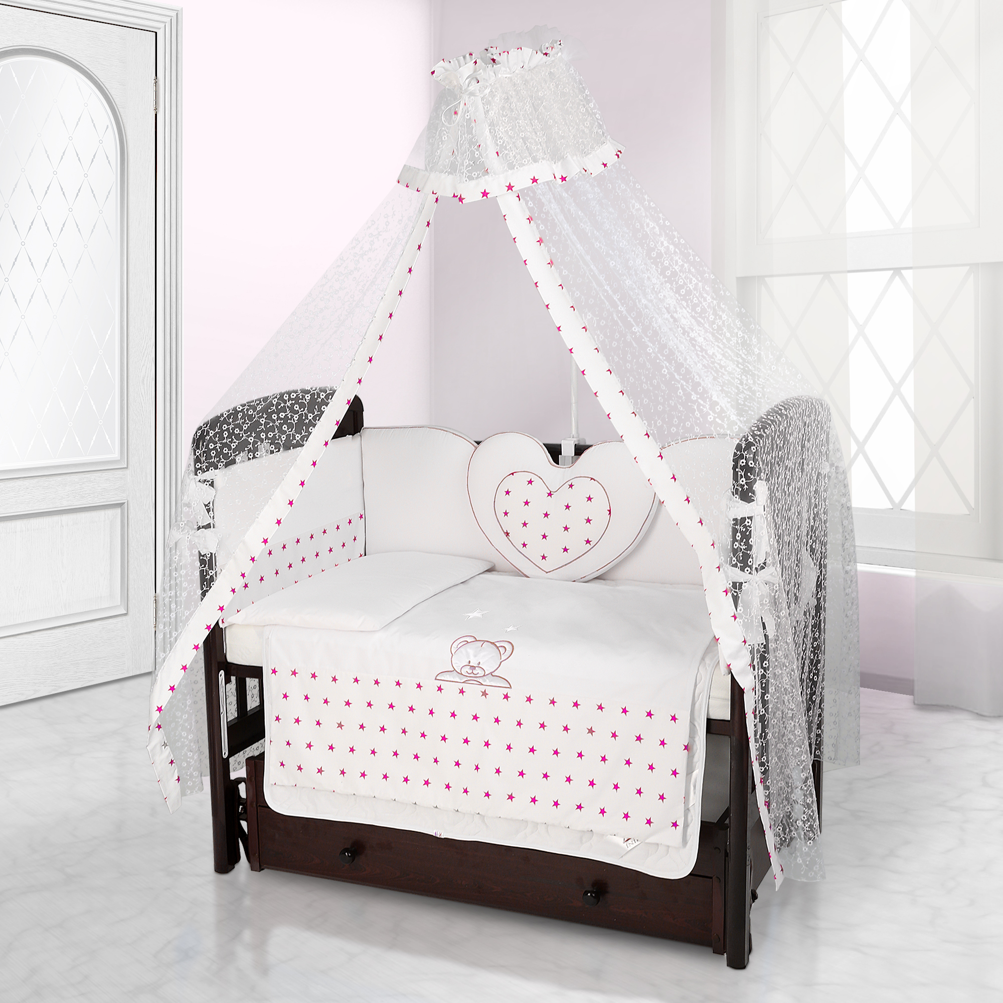 Beatrice Bambini Cuore Stella BIANCO BIANCO ROSA