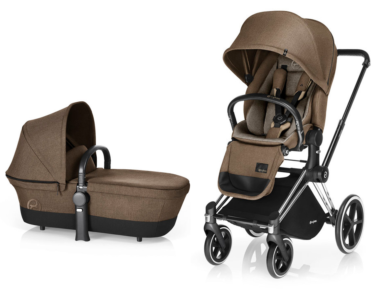 Коляска 2 в 1 Cybex Priam (шасси All Terrain Matt Black) Cashmere Beige