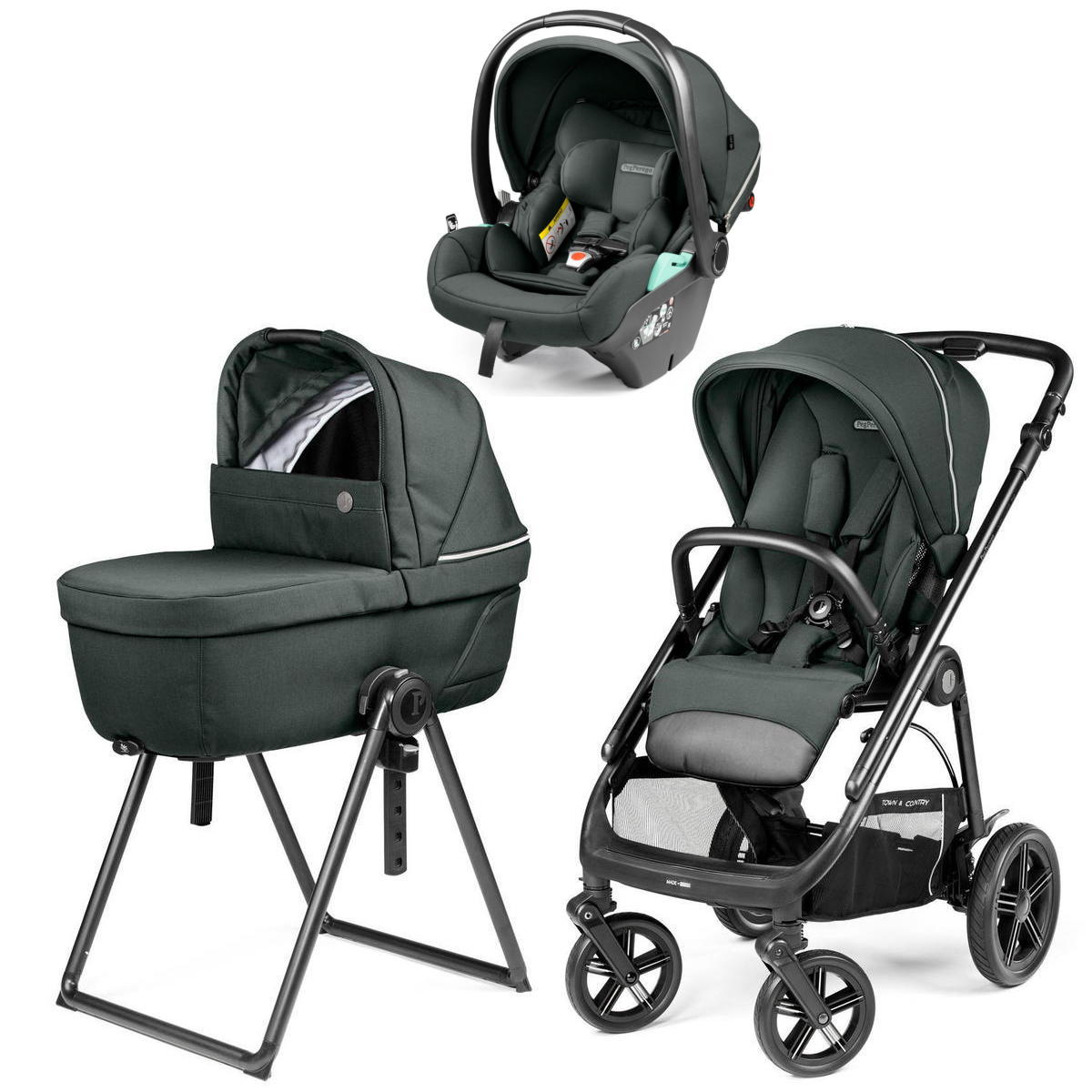 Коляска 3 в 1 Peg Perego Veloce TC Belvedere Lounge Metal