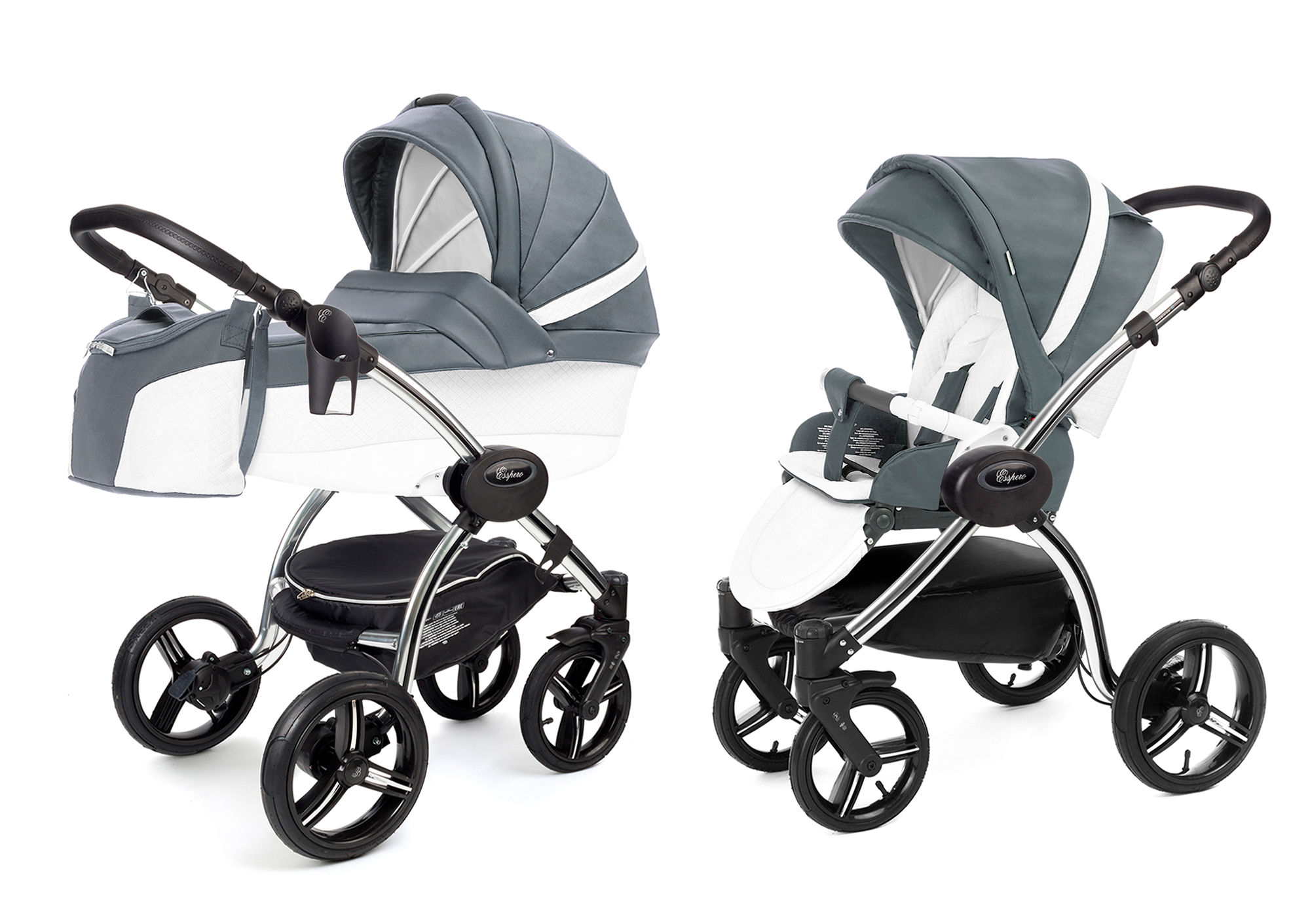Коляска 2 в 1 Esspero Grand I-Nova (шасси Chrome) Nappa Blue Grey