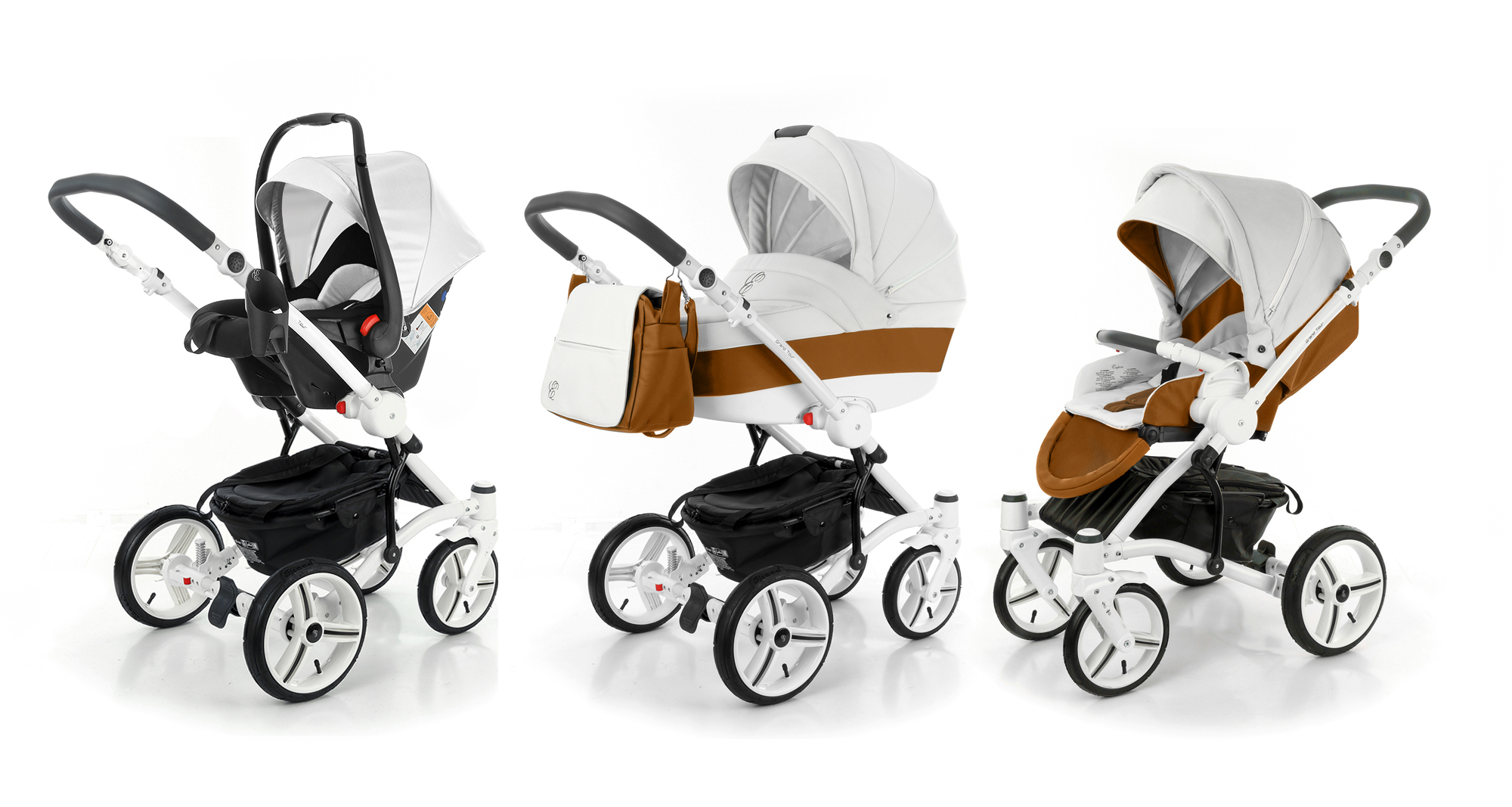Коляска 3 в 1 Esspero Grand Tour Orange leatherette