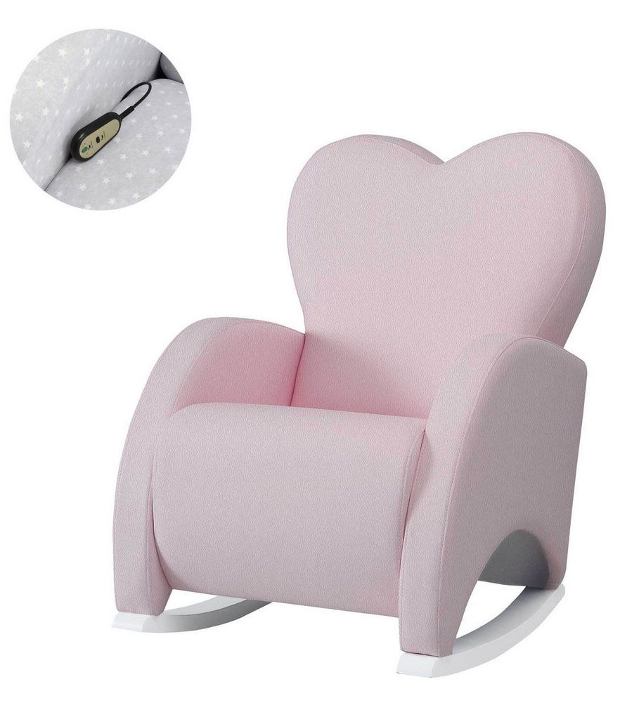 Кресло-качалка с Relax-системой Micuna Wing/Love White/Pink