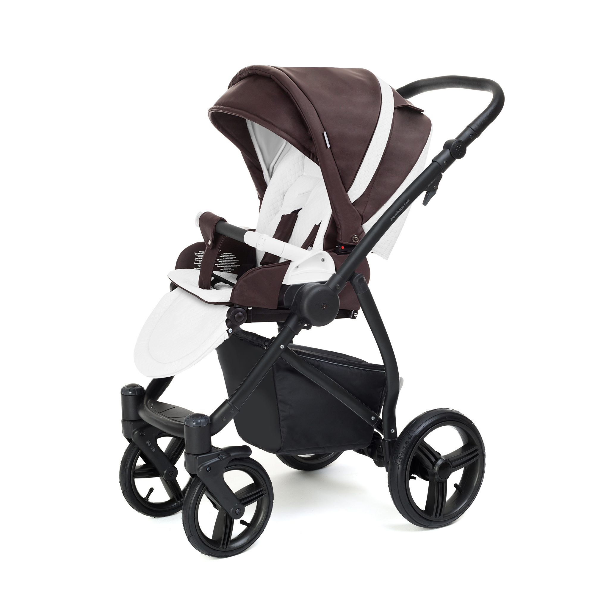 Прогулочная коляска Esspero Grand Newborn Lux (шасси Black) Nappa Brown