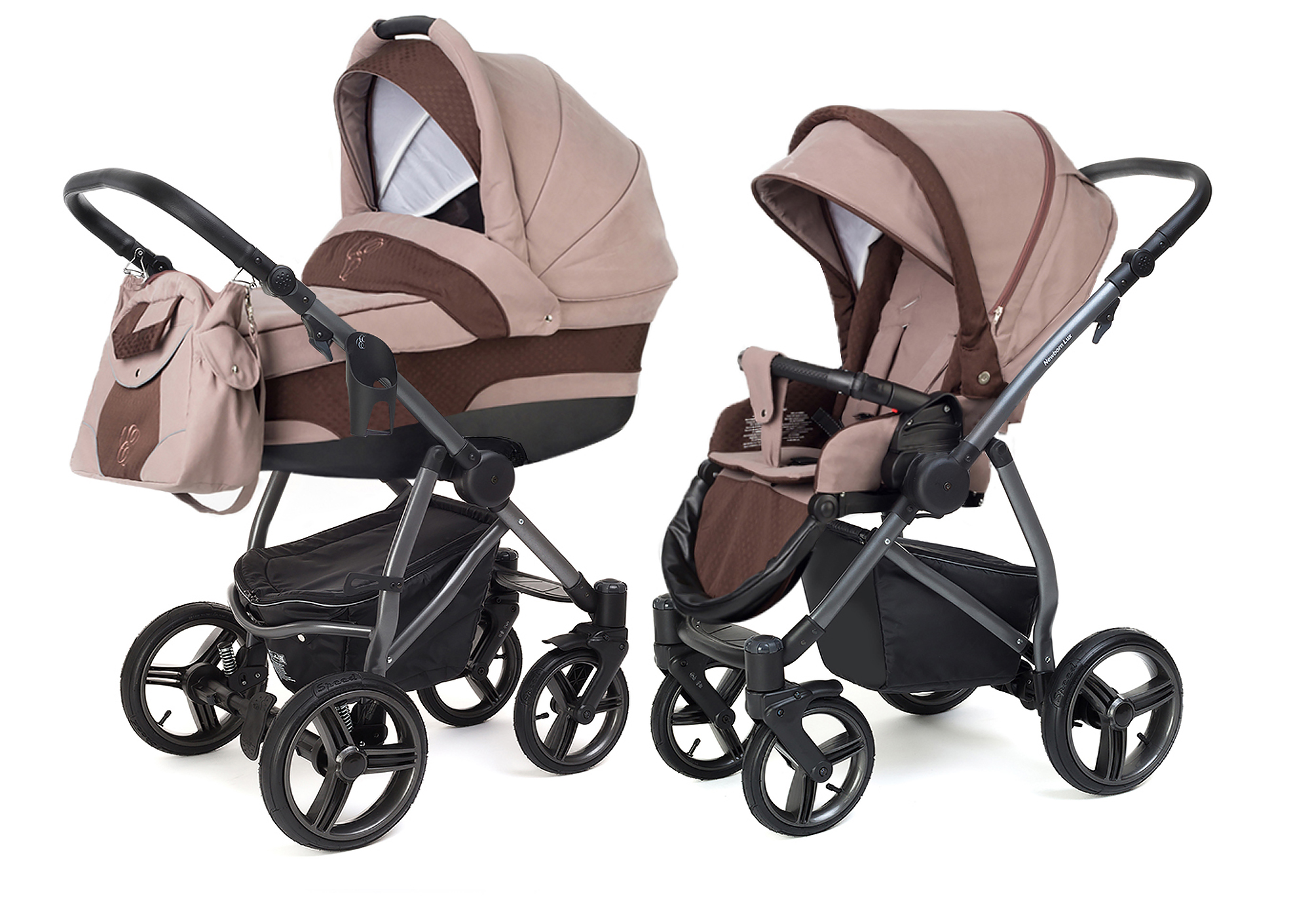 Коляска 2 в 1 Esspero Newborn Lux (шасси Graphite) Luna