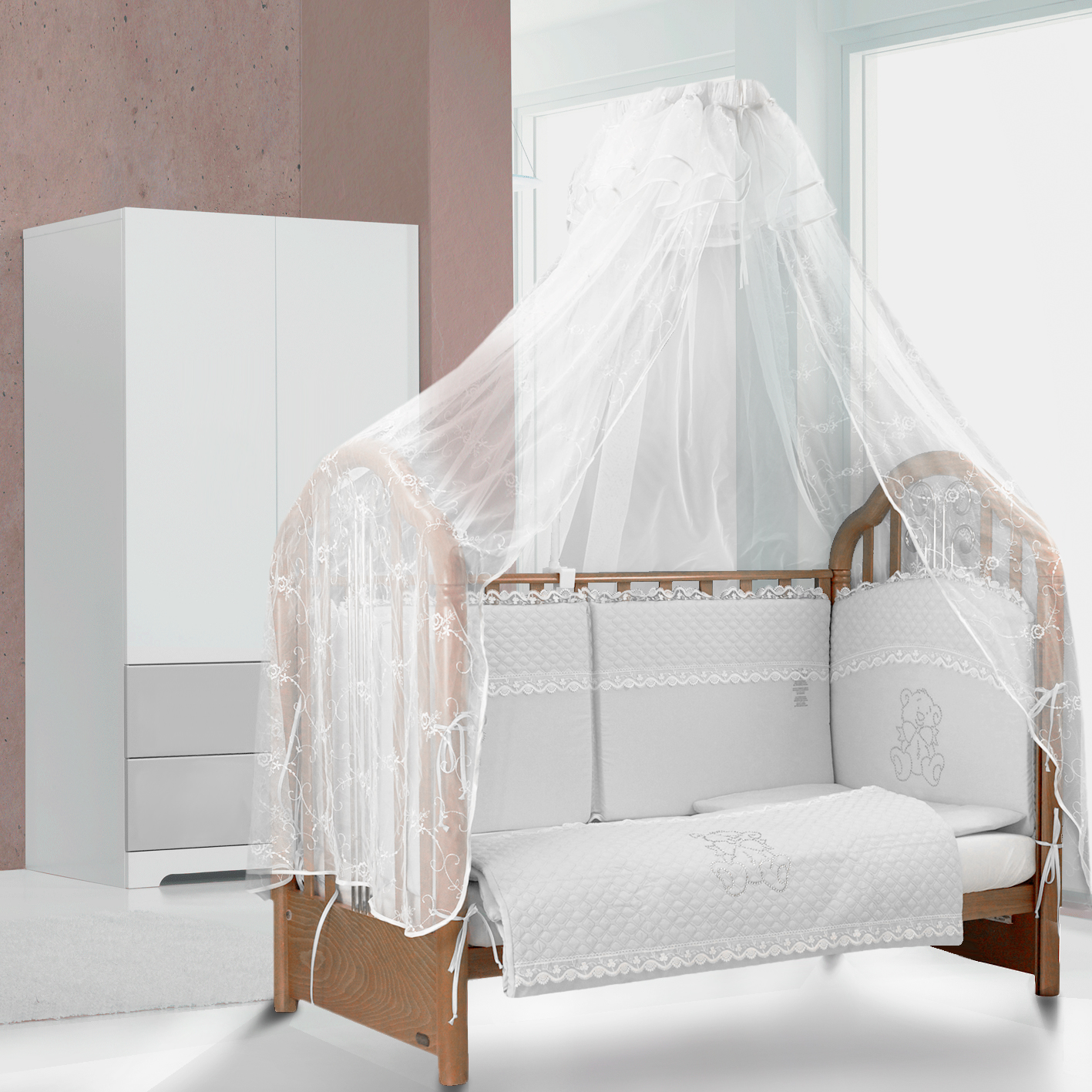 Комплект постельного белья Esspero Teddy Cristal White