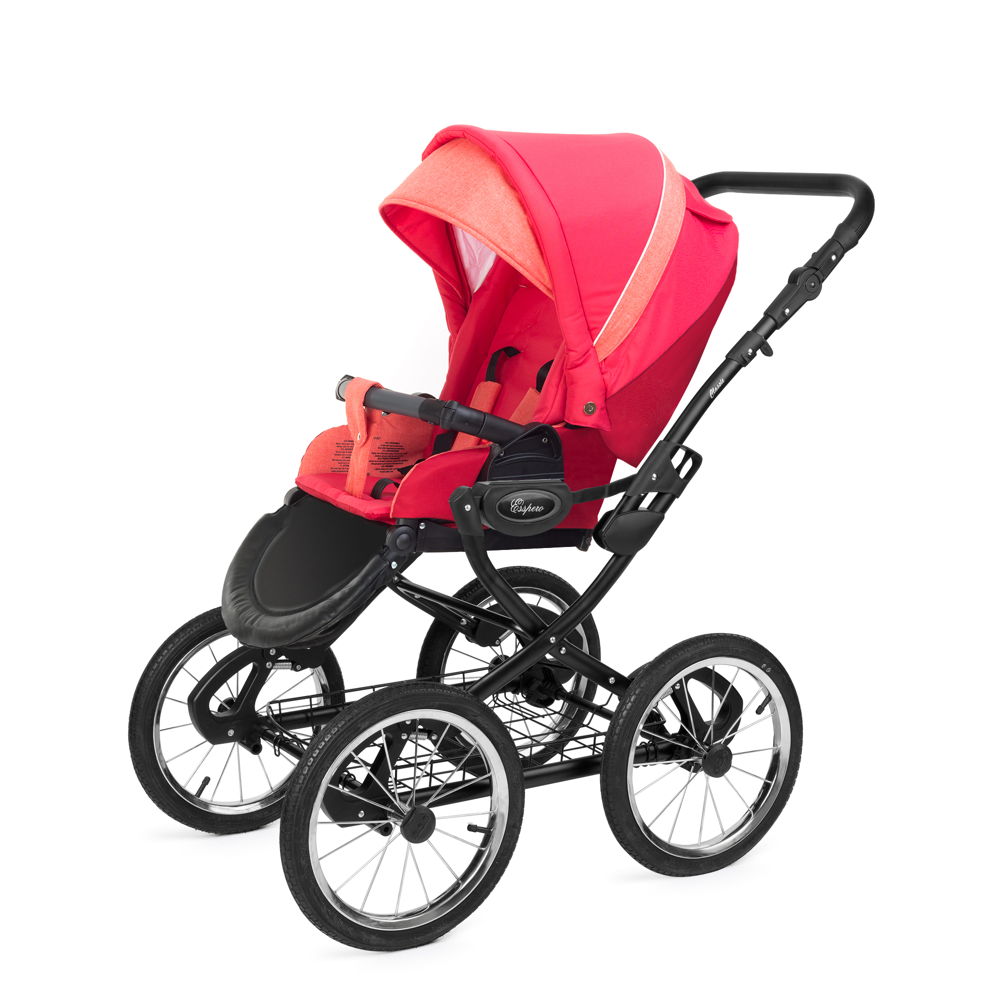 Прогулочная коляска Esspero Grand Classic (шасси Black) Red Sunset