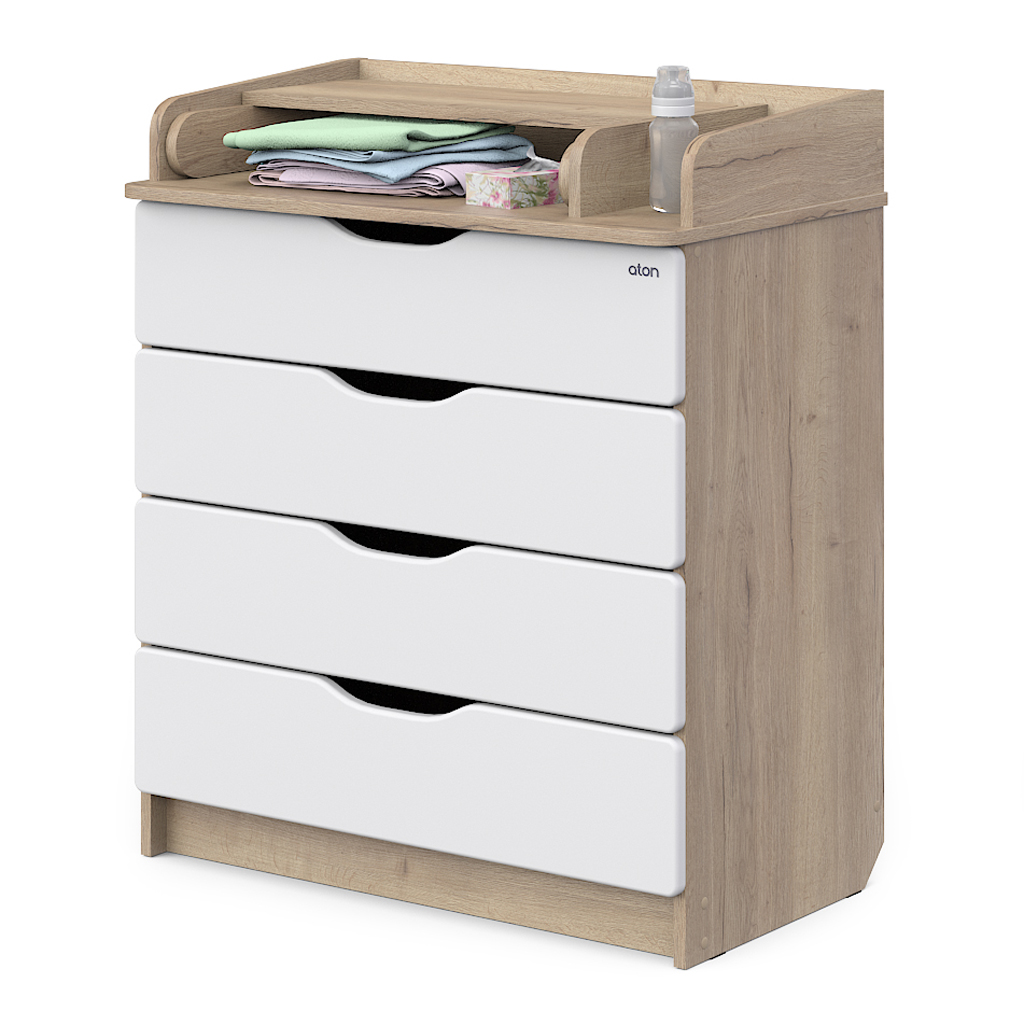 Комод АТОН Сириус-2 WOOD 804 ПВХ с шариковыми направляющими дуб галифакс