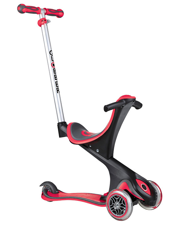 Самокат Globber EVO COMFORT PLAY (5 IN 1) Красный