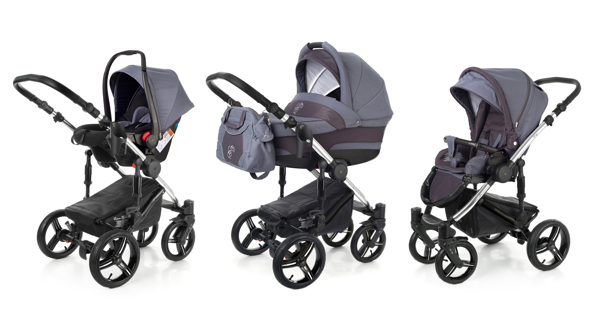 Коляска 3 в 1 Esspero Magic (шасси Chrome) Dark Grey