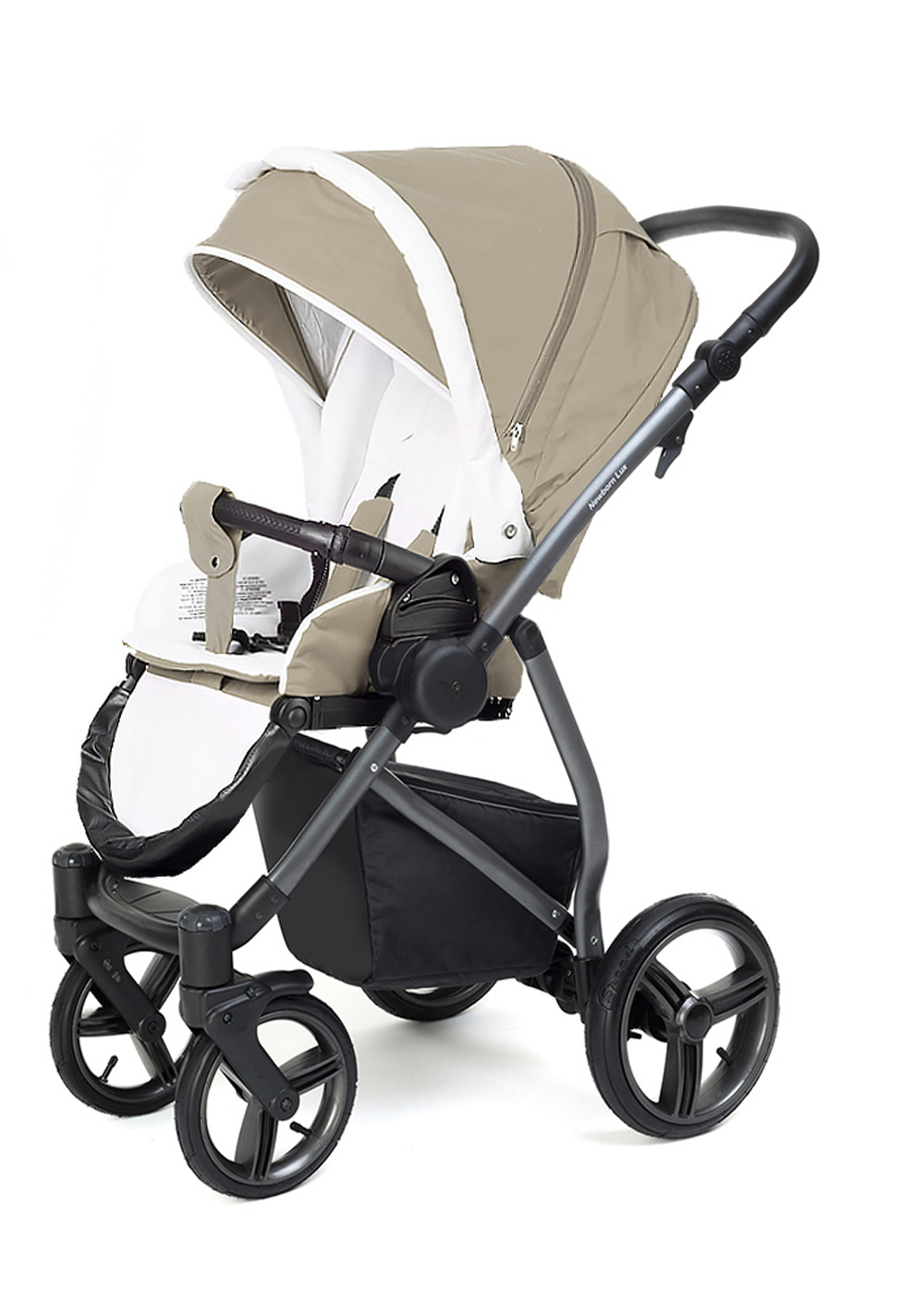 Прогулочная коляска Esspero Newborn Lux (шасси Graphite) Khakki Lux
