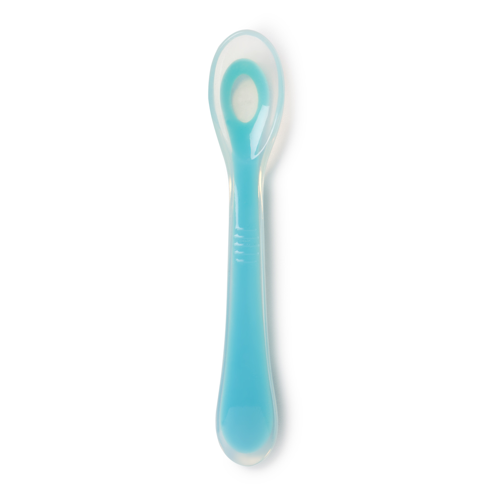 Ложка для кормления силиконовая Happy Baby Blue