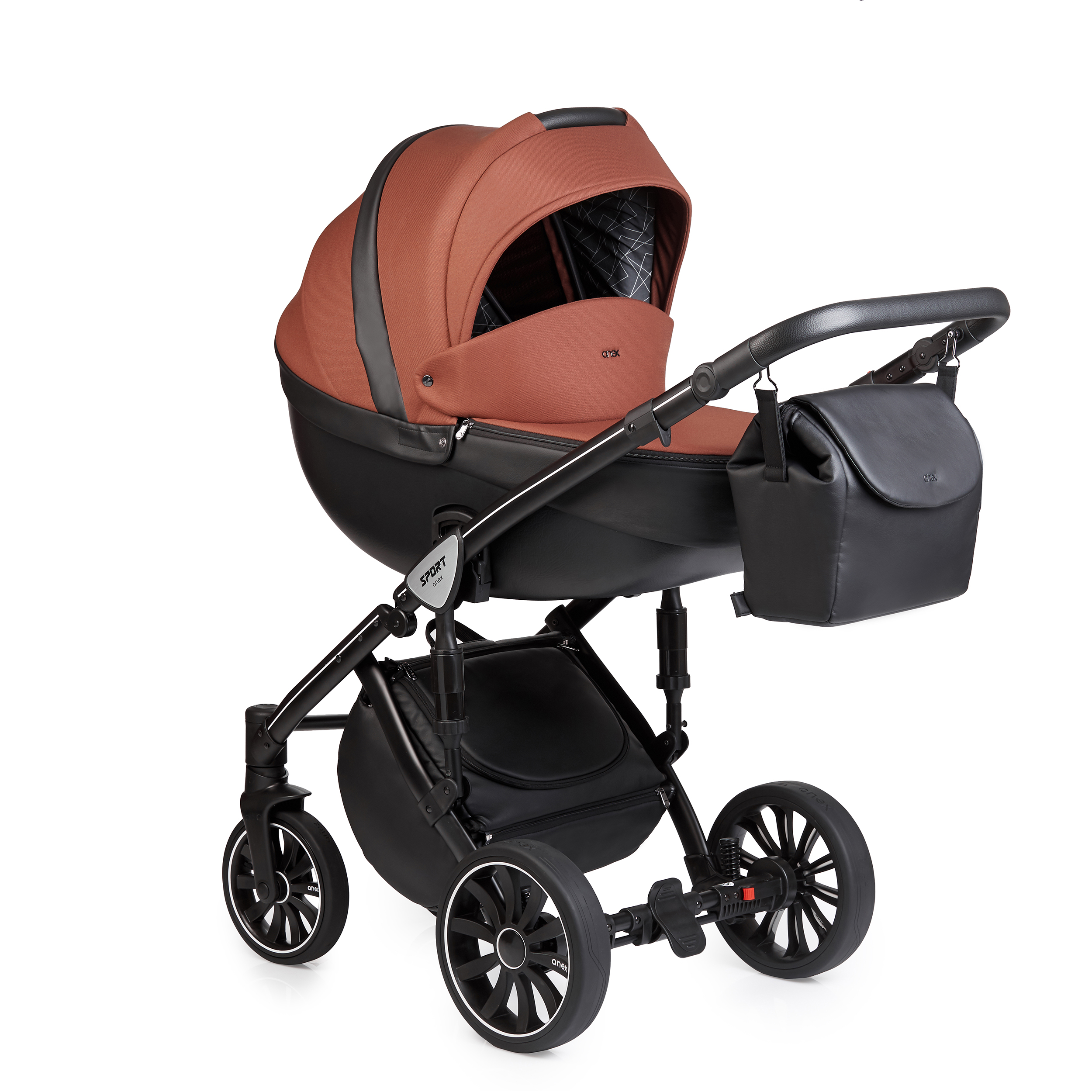 Коляска 2 в 1 Anex Sport red haze