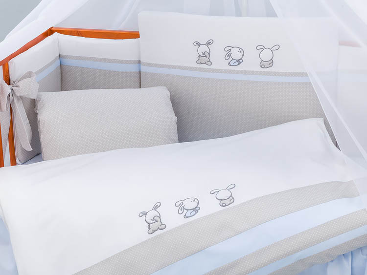 Комплект постельного белья Lepre Bunny 6 предметов (125*65) 172 серый/голубой