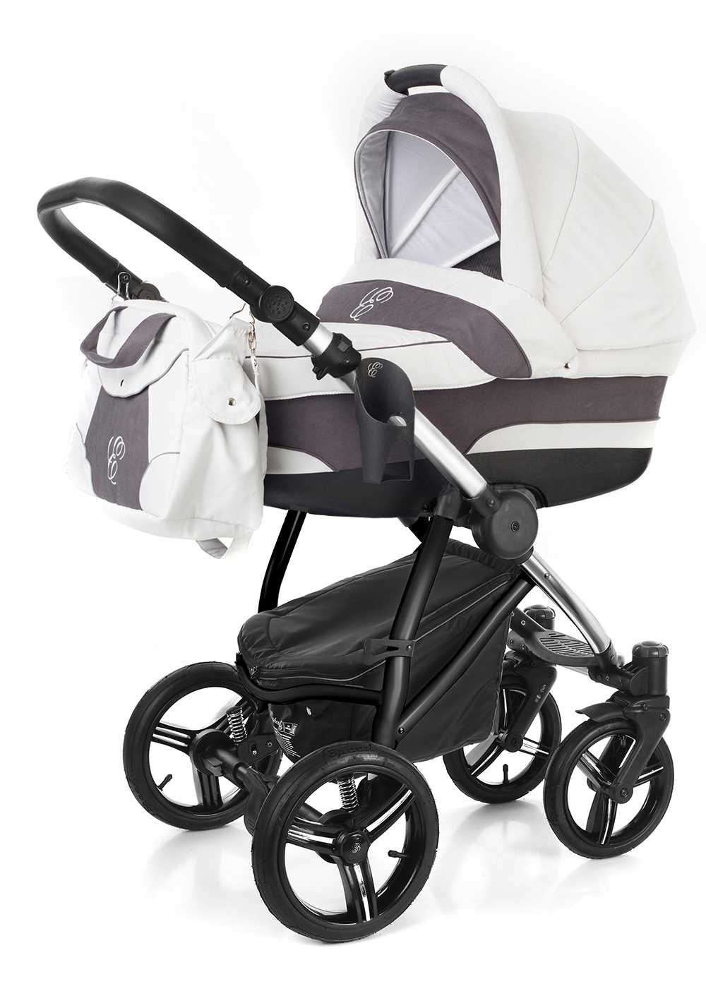 Коляска для новорожденных Esspero Newborn Lux (шасси Chrome) Grey