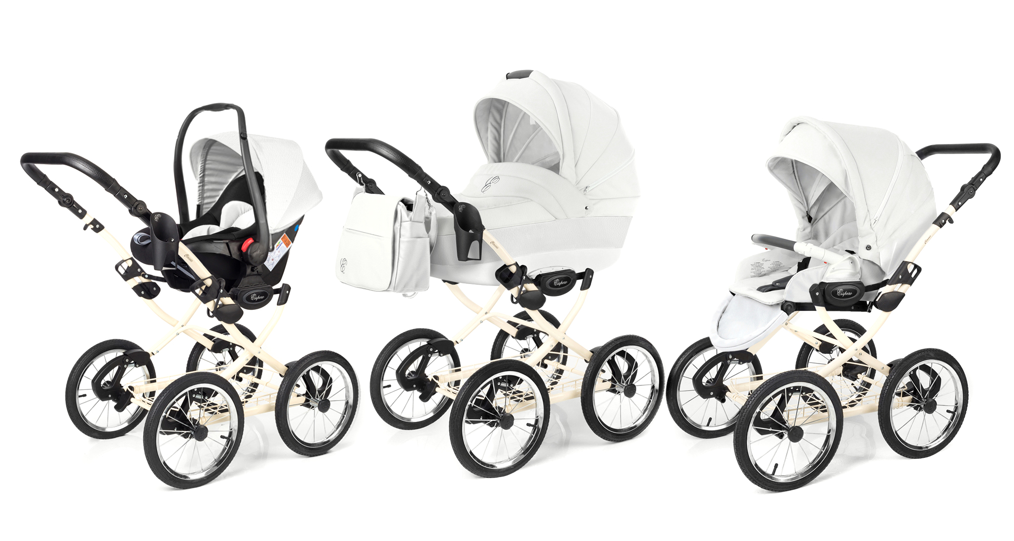 Коляска 3 в 1 Esspero Grand Classic (шасси Beige) Argtic leatherette